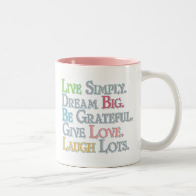 Words to live by Two-Tone coffee mug (Right)