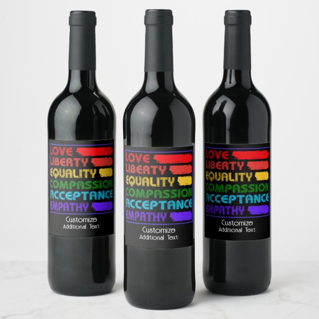 Words To Live By Wine Label (Bottles)