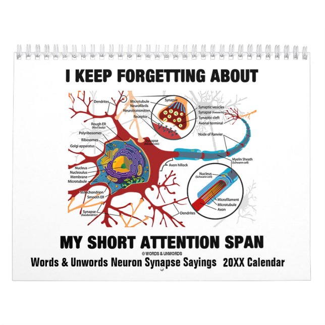 Words & Unwords Neuron Synapse Sayings 20XX Calendar (Cover)