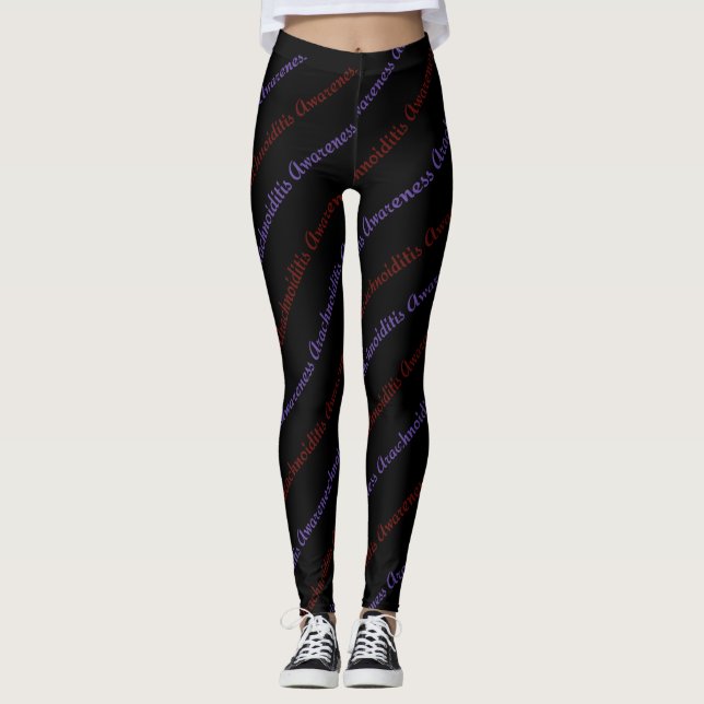 Words Wallpaper...Arachnoiditis Leggings (Front)