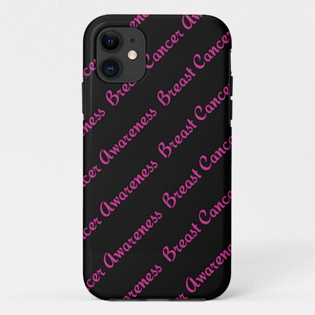 Words/Wallpaper...Breast Cancer Case-Mate iPhone Case (Back)