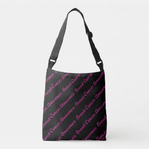 Words/Wallpaper...Breast Cancer Crossbody Bag