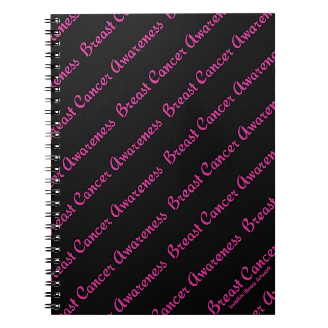 Words/Wallpaper...Breast Cancer Notebook (Front)