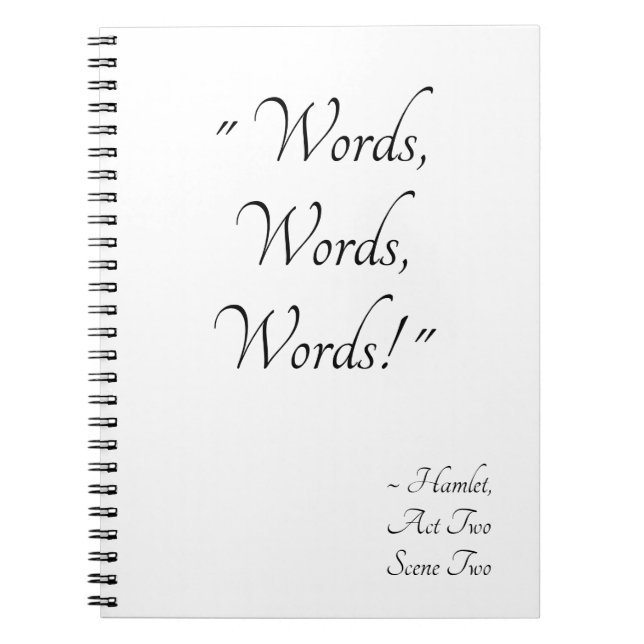 "Words, Words, Words" Hamlet Quote Journal (Front)