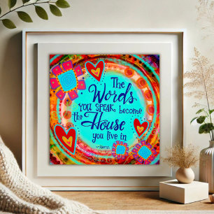 Words you Speak Inspirational Quote Inspirivity Poster