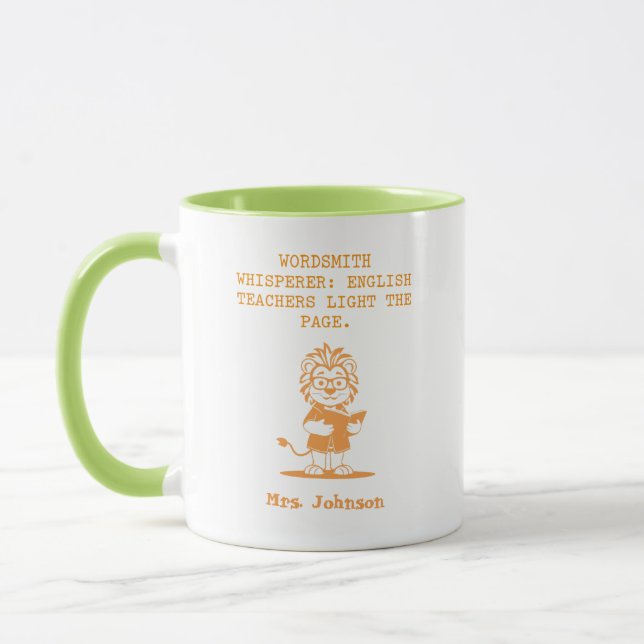 Wordsmith Whisperer English Teacher Design Mug (Left)