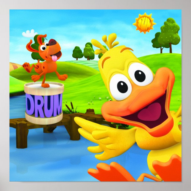 WordWorld Dancing Dog and Duck Poster (Front)