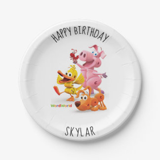 WordWorld Personalised Party Plate