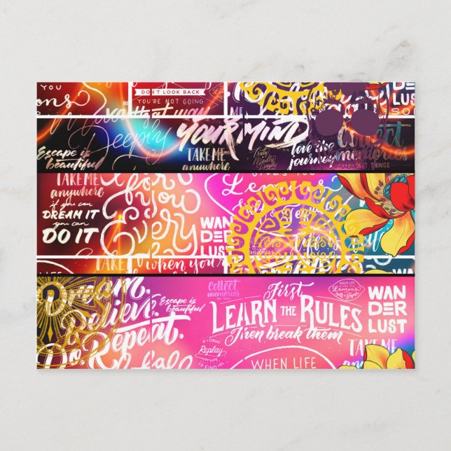 Wordy Word Words Postcard (Front)