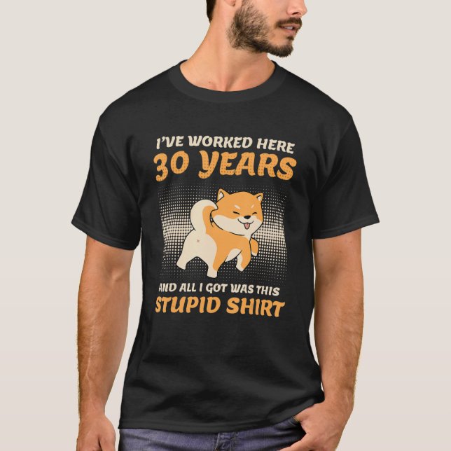 Work Anniversary 30 Years Service Anniversary T-Shirt (Front)
