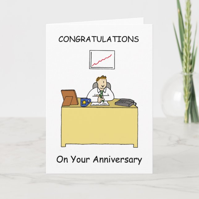 Work Anniversary Congratulations for Male Card (Front)