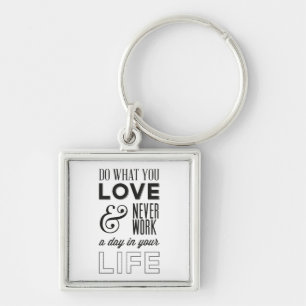 Work, Attitude, Success, Dreams Motivational Key Ring