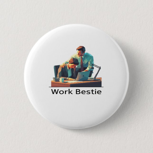 Work Best Classic 6 Cm Round Badge (Front)