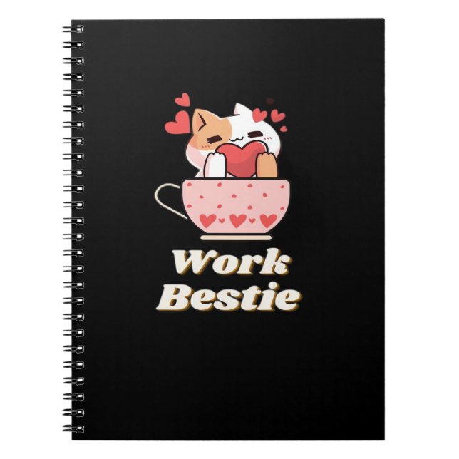 Work Bestie Emotional Help Coworker, Job, Work Cla Notebook (Front)