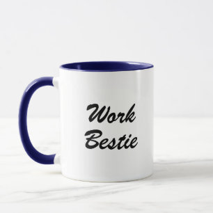 Work Bestie Fun Coworker Typography Coffee Mug
