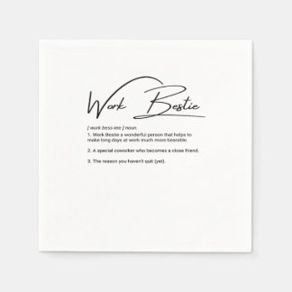 Work Bestie Funny Coworker & Colleague Classic Napkin