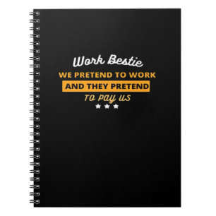 Work Bestie Funny Coworker Quote Classic Notebook