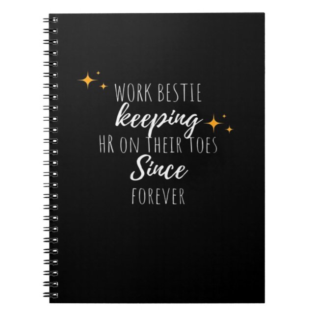 Work Bestie Funny Work Office Coworker Classic Notebook (Front)