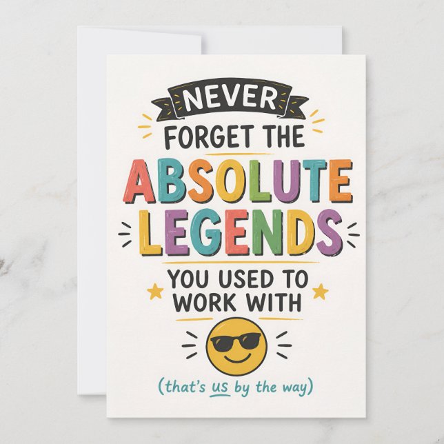 Work Bestie Goodbye - Funny Coworker Leaving Card (Front)