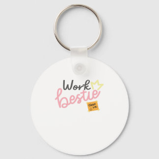 Work Bestie - Pink Classic Key Ring