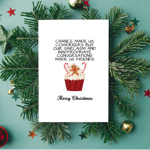 Work Bestie Saracastic Office Christmas Card