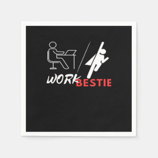 Work Bestie World's Best Work Bestie  Funny Workpl Napkin