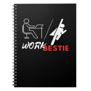 Work Bestie World's Best Work Bestie Funny Workpl Notebook