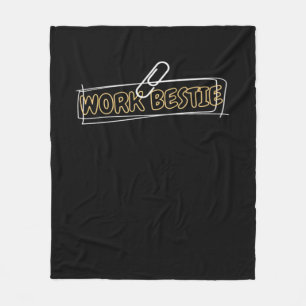 Work Bestie World's Best Work Bestie Funny Workpla Fleece Blanket