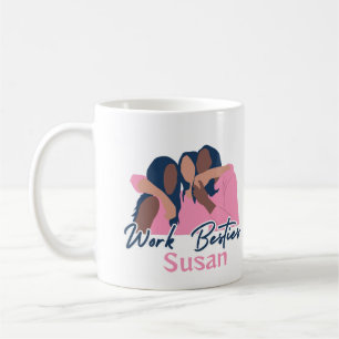 Work Besties Custom Mug, Women Coworker Colleague Coffee Mug