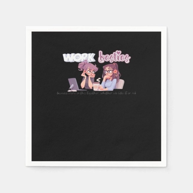 Work Besties In It Together Classic Napkin (Front)
