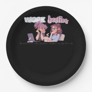 Work Besties In It Together Classic Paper Plate