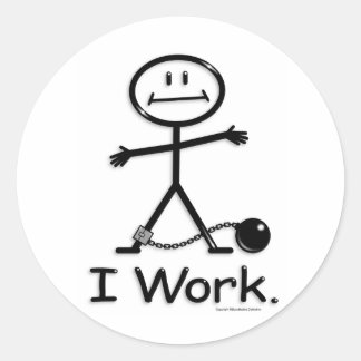 Work Classic Round Sticker