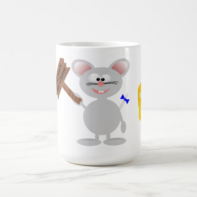 Work For Cheese Coffee Mug (Center)