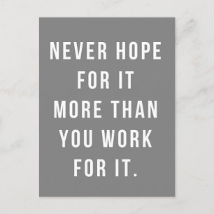 Work For It Quote Postcard