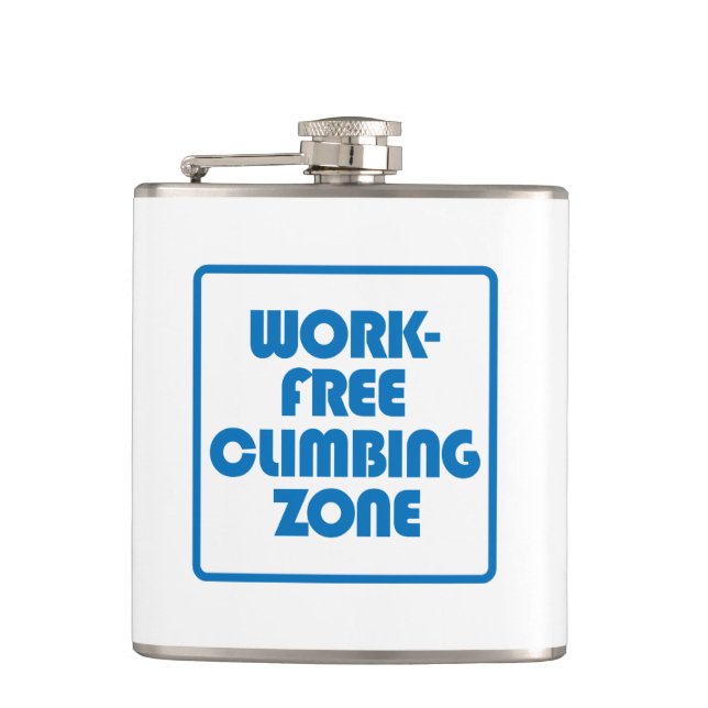 Work Free Climbing Zone Hip Flask (Front)