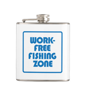 Work Free Fishing Zone Hip Flask