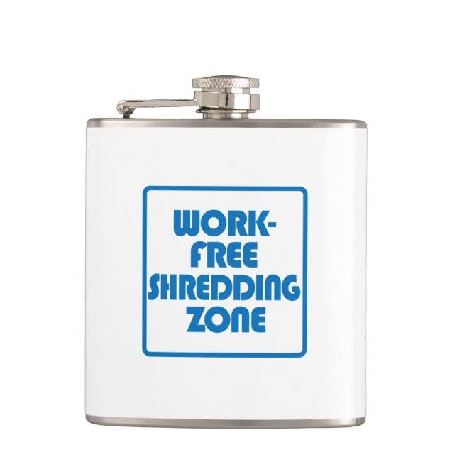 Work Free Shredding Zone Hip Flask (Front)