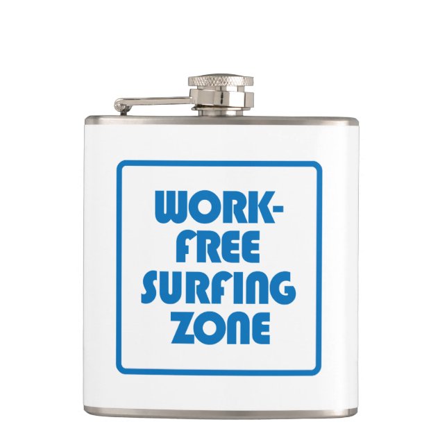 Work Free Surfing Zone Hip Flask (Front)