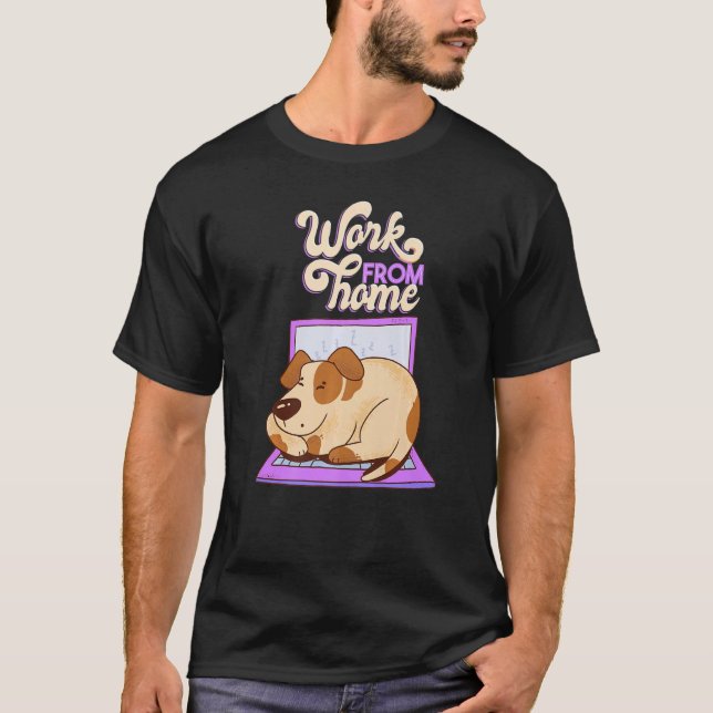 work freelancer dog T-Shirt (Front)