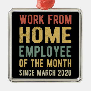 Work From Home Employee of The Month I Metal Tree Decoration