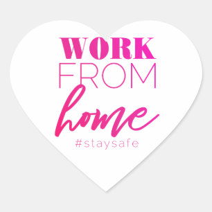 Work from Home Heart Sticker