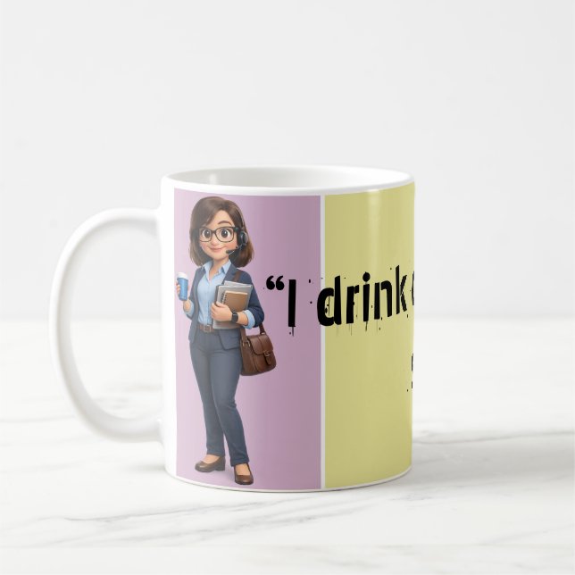 Work From Home Humour Coffee Mug (Left)