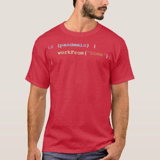 Work From Home If Theres a Pandemic Programming Co T-Shirt