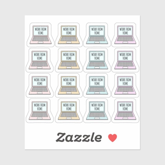 Work From Home Office Day Reminder Laptop Planner (Sheet)