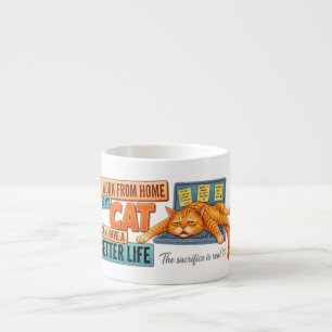 Work From Home Office Decor - Lazy Cat Laptop Mug