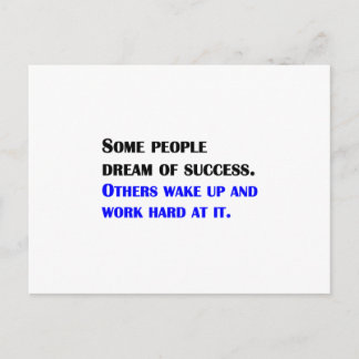 Work Hard At Success Postcard