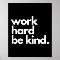 Work Hard Be Kind Insrational Motivational Workout