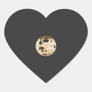 Work Hard Dog Live Better Life French Bulldog Paws Heart Sticker