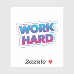 Work Hard Motivational Typography Quote