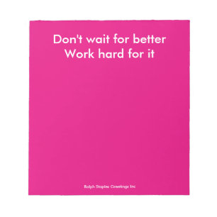 Work Hard Notepad